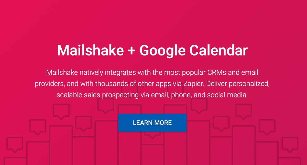 Mailshake Google Calendar 3rd Party Integration
