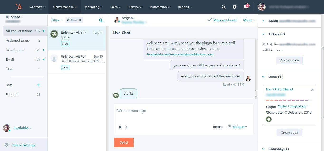 Pricing hubspot chat HubSpot Conversations